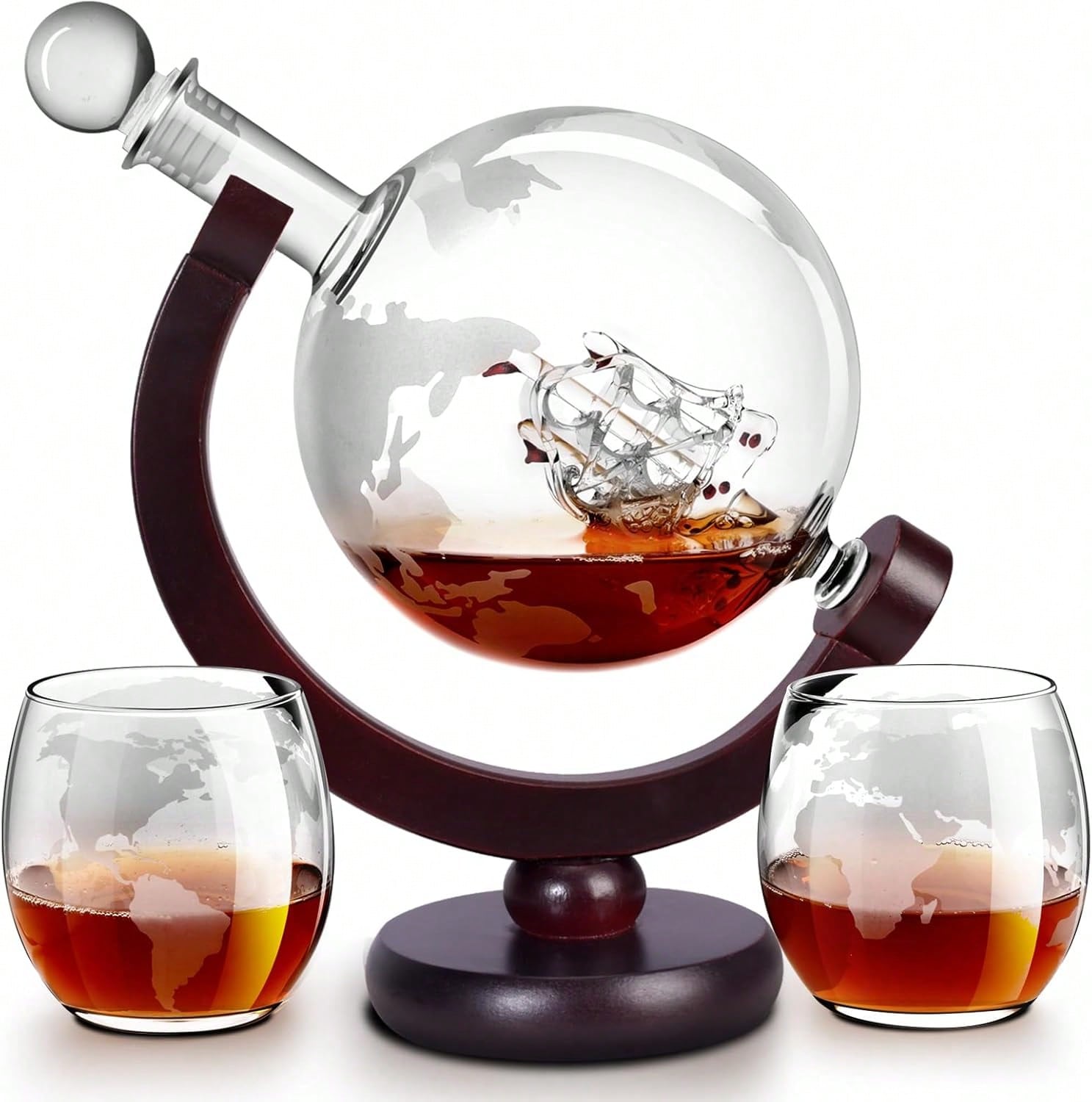 Decanter Globe Set - Erkekler için Viski Sürahisi Küre Seti,