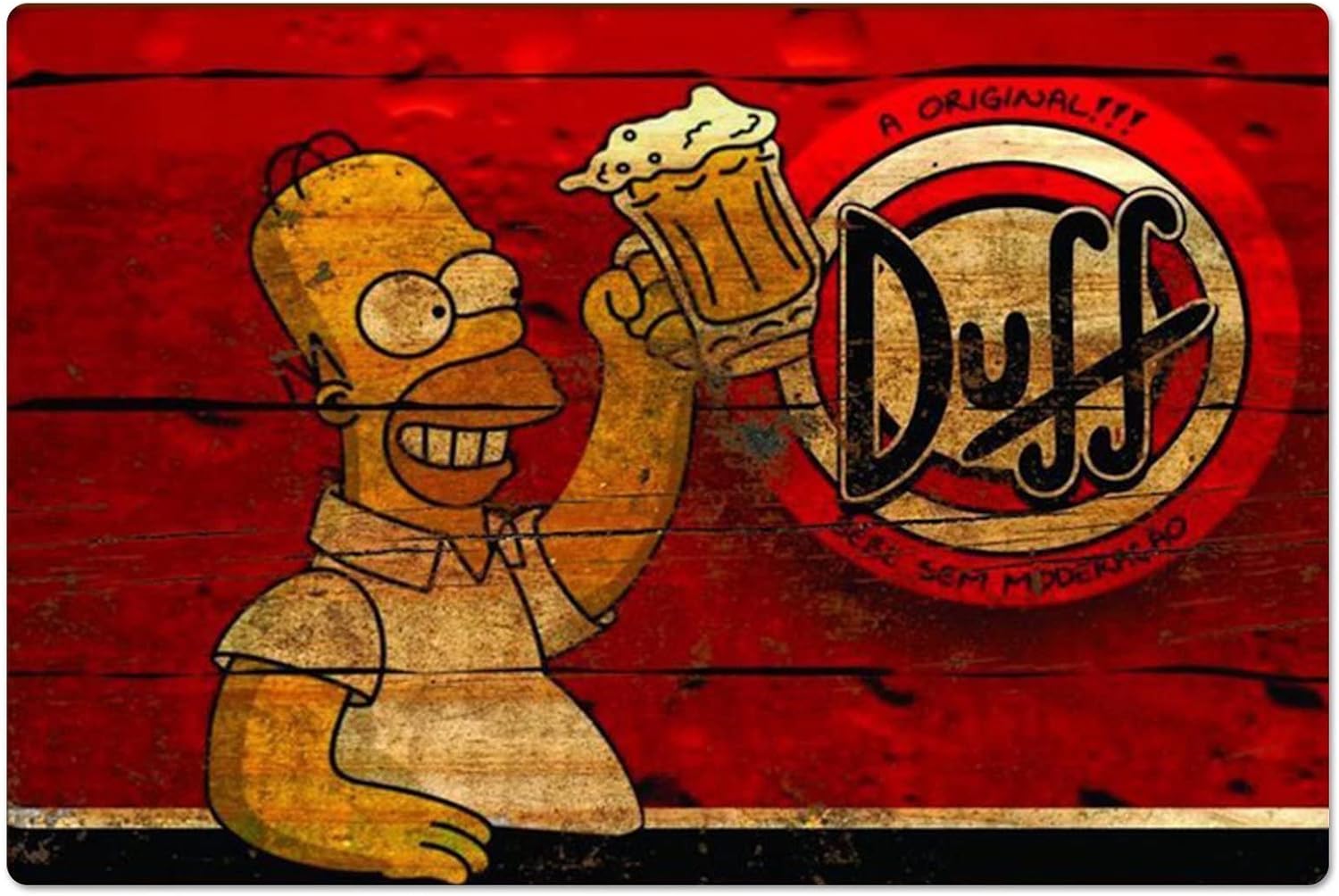 Home Bar And Kitchen - Retro Metal Poster Homer Duff Bira