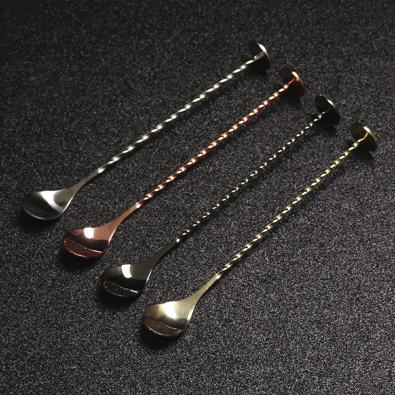 Bar Spoon Twisted - Paslanmaz Çelik Kokteyl Bar Spiral Desenli